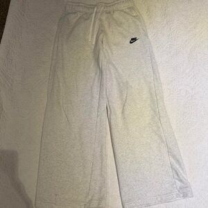 Nike White Wide Leg Sweatpants
